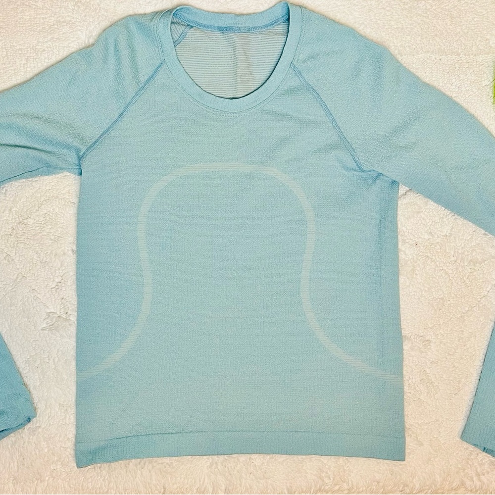 Lululemon swiftly long sleeve race length size 6 - sparkle
